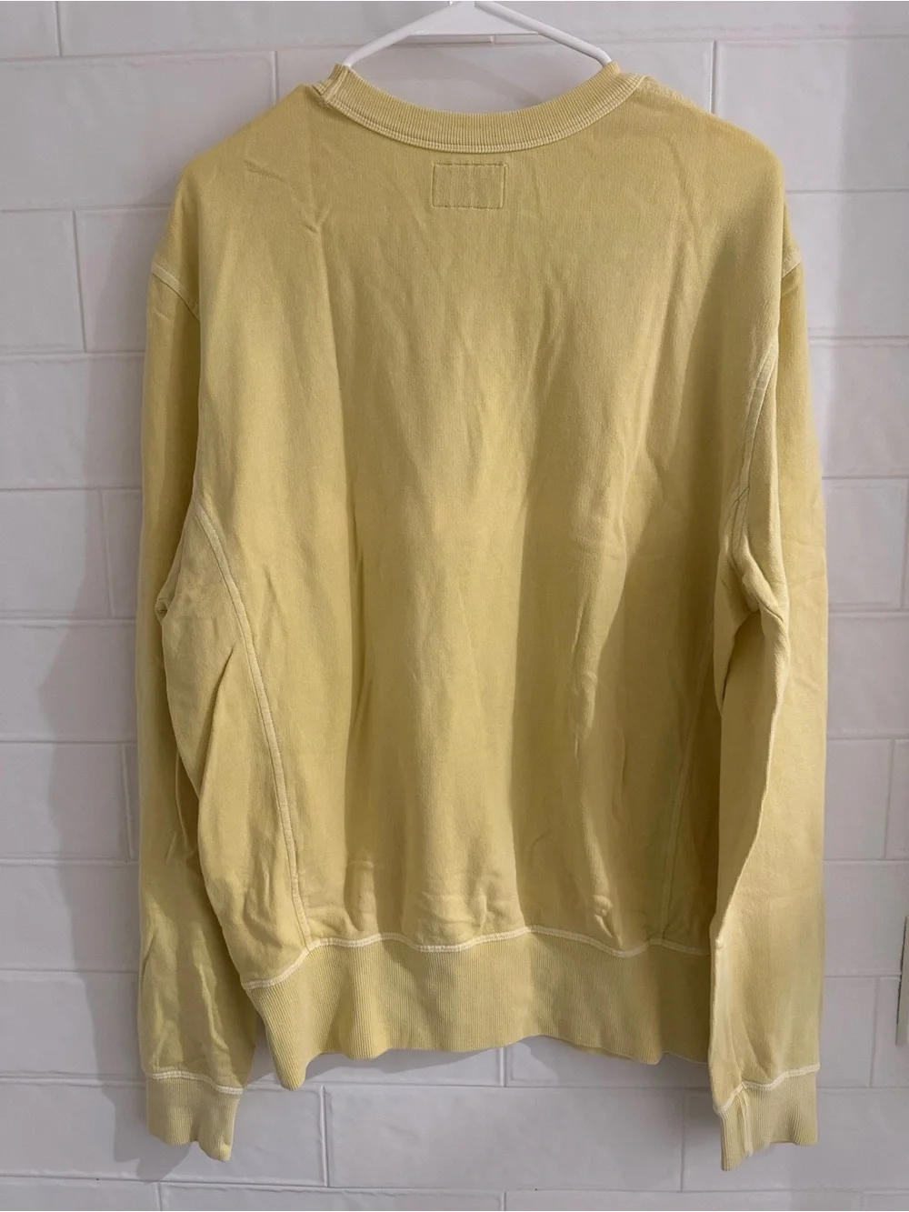 Kiel James Patrick KJP Anchorknit Watch Hill Crewneck Yellow Sweatshirt Size M